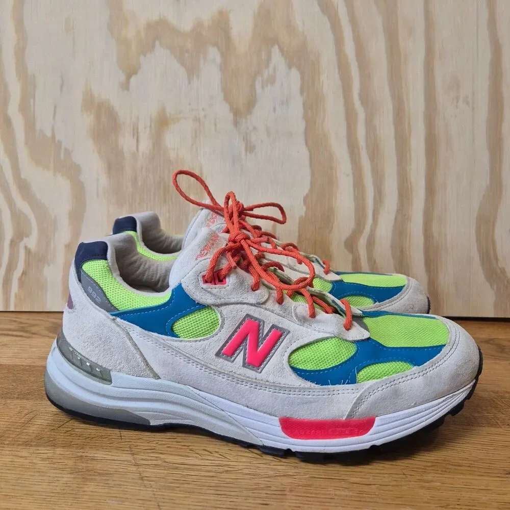 New Balance 992 Made in USA White Neon M992DA Men's 11 D Sneakers